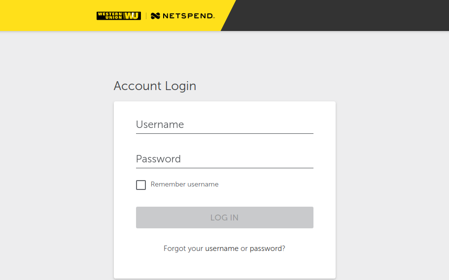 Western Union Netspend Login